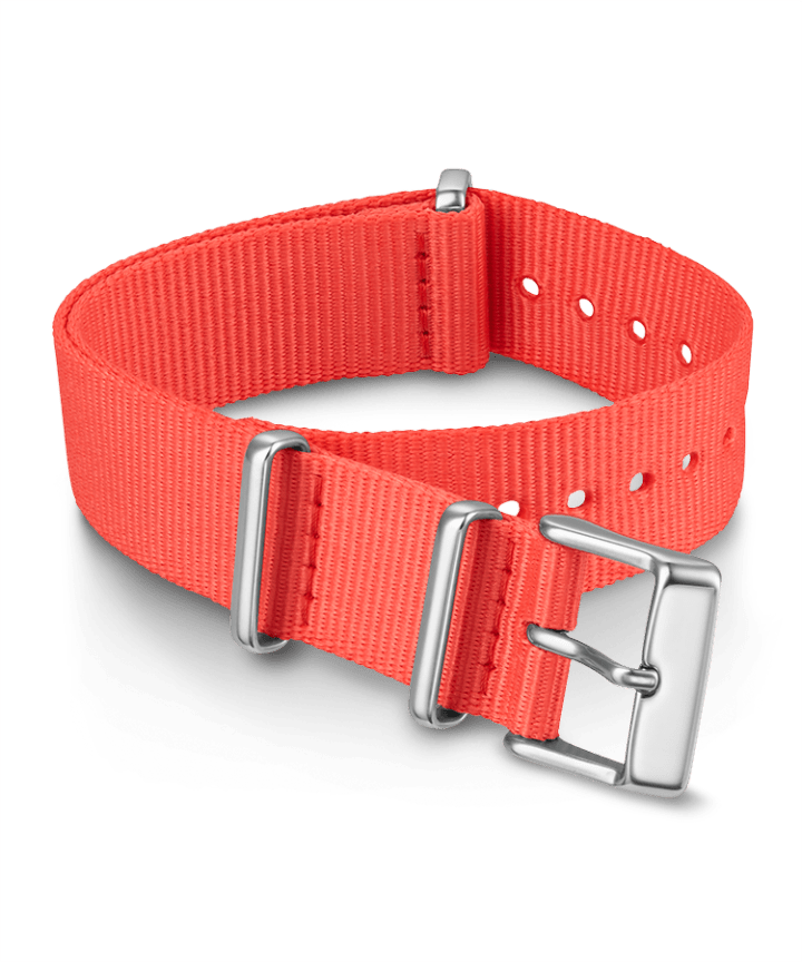 Dwuwarstwowy materiałowy pasek przewlekany 18 mm Różowy large