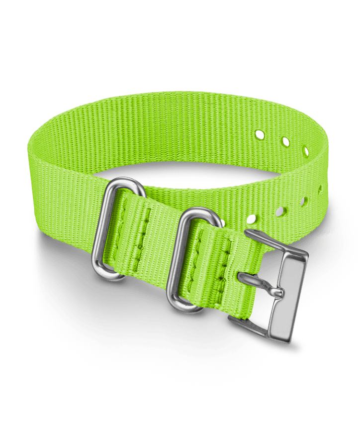 16mm Fabric Slip-Thru Single Layer Strap Green large