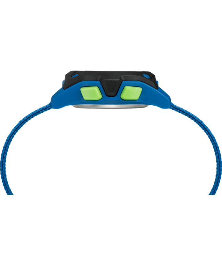 Kid's Digital 35mm Double Layer Fabric Strap Watch Blue/Black/Green large