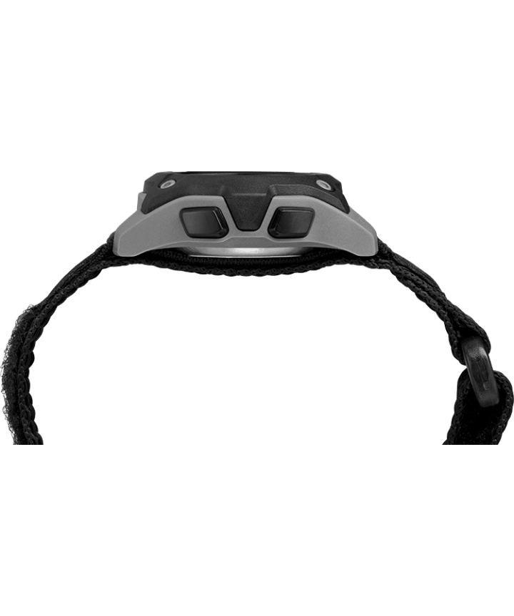 Kid's Digital 35mm Double Layer Fabric Strap Watch Gray/Black large