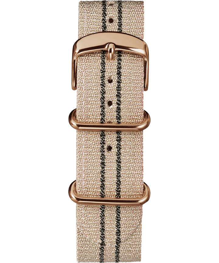 20mm Metallic Stripe Woven Fabric Slip-Thru Strap Pink large