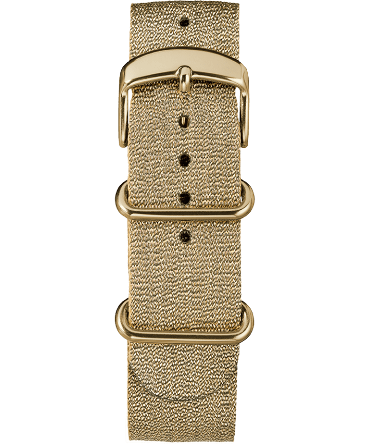 20mm Metallic Woven Fabric Slip-Thru Strap Gold-Tone large