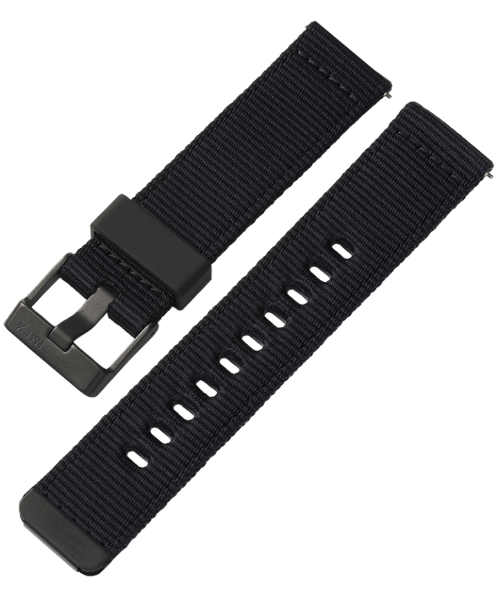 22mm Quick-Release Fabric Strap Black large