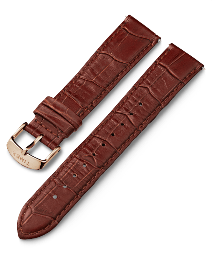 20mm Quick Release Leather Strap Brązowy large