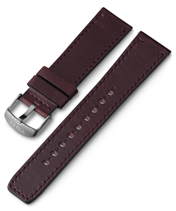 Skórzany pasek 22 mm z szybkozłączką Brązowy large