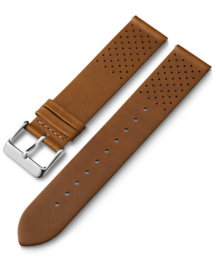 20mm Quick Release Leather Strap Tan large