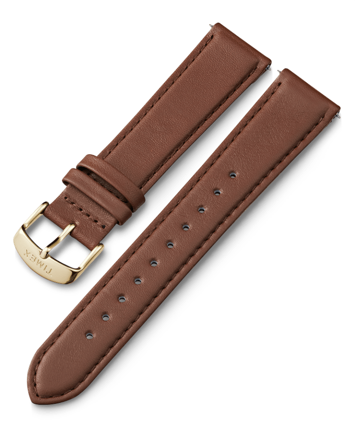 20mm Quick Release Leather Strap Brown large