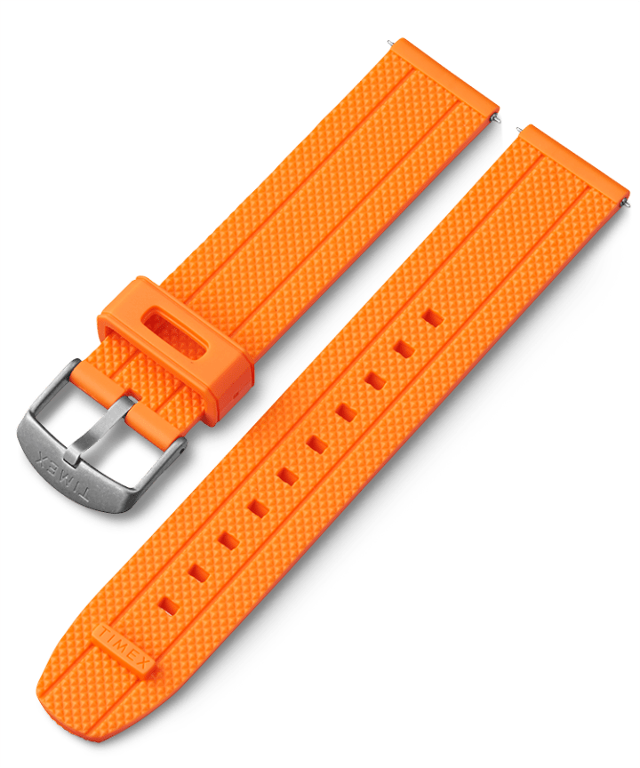 20mm Quick Release Leather Strap Orange large