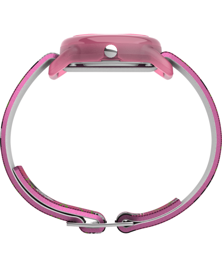 Kids Analog 28mm Elastic Fabric Strap Watch Pink/Blue large