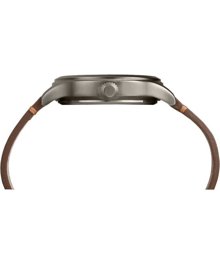 Expedition Scout 40mm Leather Strap Watch Gray/Tan/Natural large