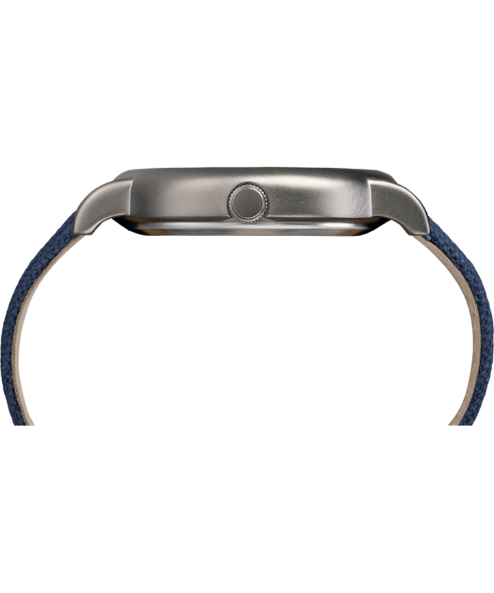 Weekender 3-hand 40mm Fabric Strap Watch Titanium/Blue large