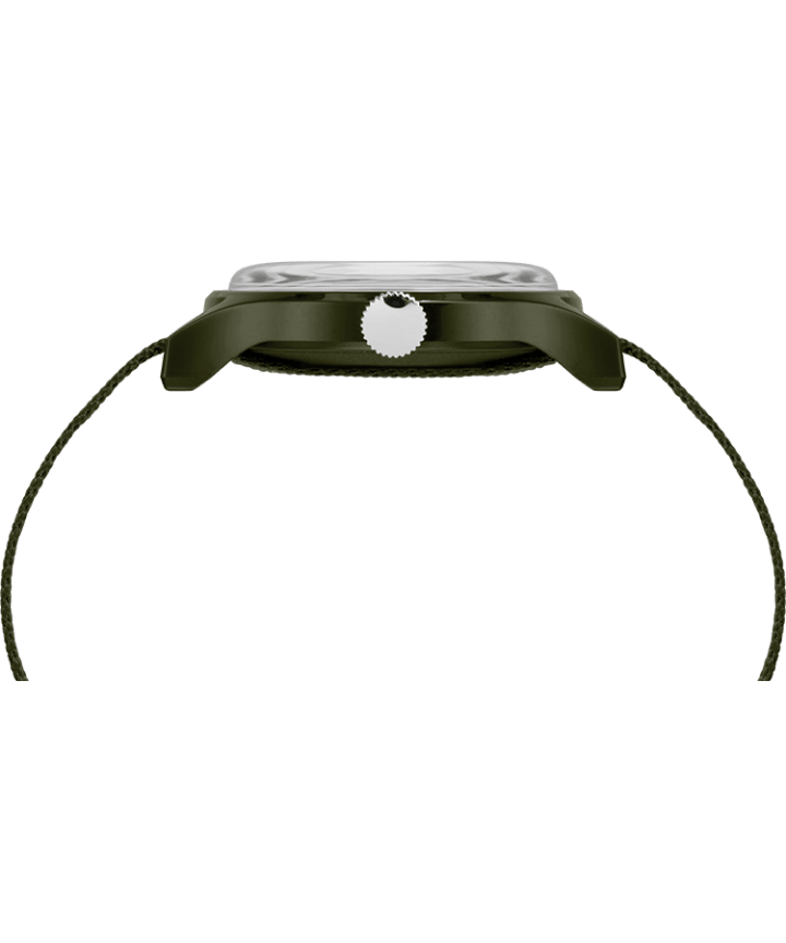 The Good Company for Timex MK1 36mm Fabric Strap Watch with Extra Strap Green/White large